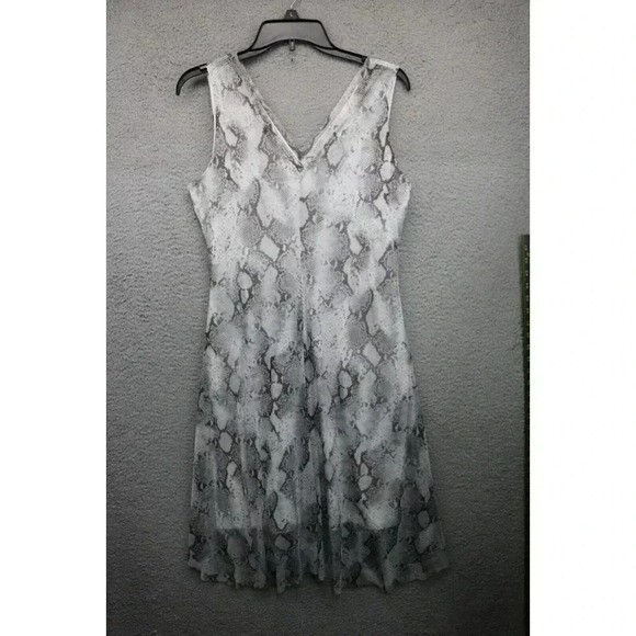 T. Tahari Snakeskin Print Sleeveless Midi Dress-Medium-Lined - Picture 1 of 8